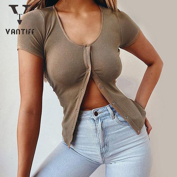 women's t-shirt y2k fashion women summer pure color cardigan short sleeve u-neck button elastic for female, White
women's t-shirt y2k fashion women summer pure color cardigan short sleeve u-neck button elastic for female, White