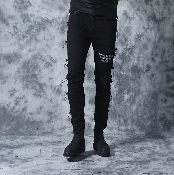men's pants black autumn personality letter print men trousers pantalones hombre cargo slim skinny for pantalon homme
men's pants black autumn personality letter print men trousers pantalones hombre cargo slim skinny for pantalon homme