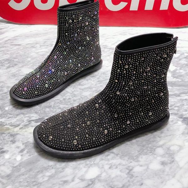 2021 new women boots full crystal rhinestone ankle boots handmade soft flats ladies party prom dress shoes 1, Black
2021 new women boots full crystal rhinestone ankle boots handmade soft flats ladies party prom dress shoes 1, Black