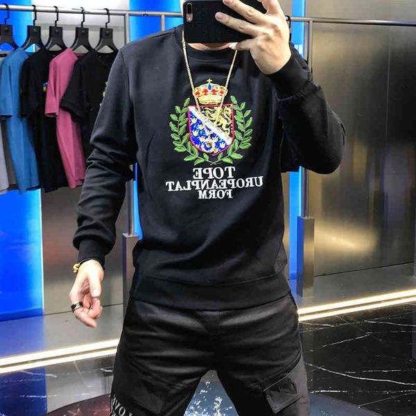 hoodies autumn custom animal crown thin versatile personality around the neck male sweater trend, Black
hoodies autumn custom animal crown thin versatile personality around the neck male sweater trend, Black