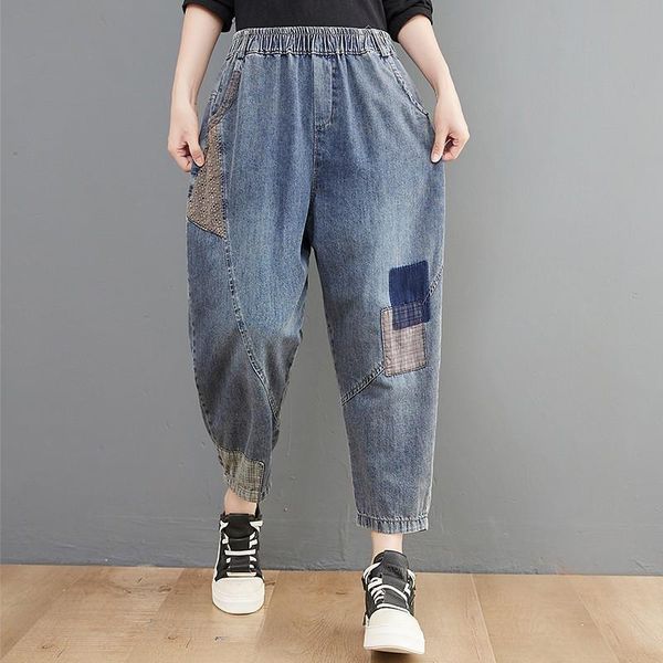 women's jeans women high waist casual arrival 2021 autumn simple style vintage patch loose female ankle-length denim pants b846, Blue
women's jeans women high waist casual arrival 2021 autumn simple style vintage patch loose female ankle-length denim pants b846, Blue