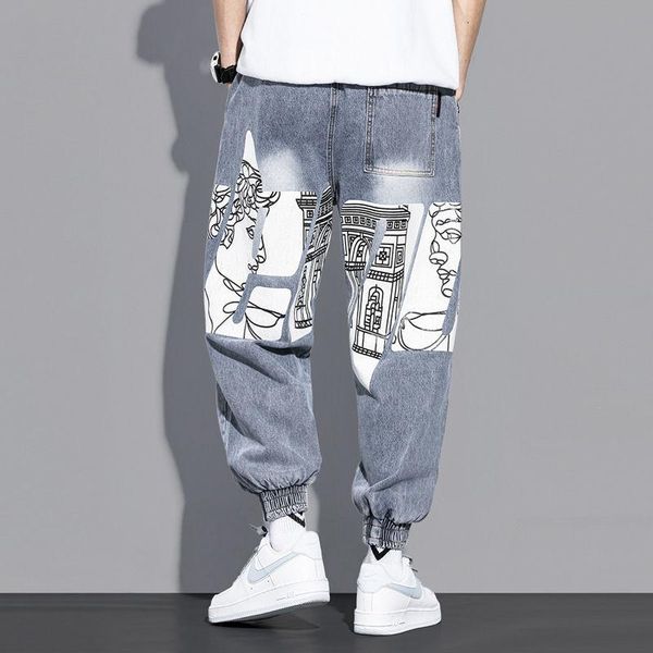 men's pants fashion cargo hip hop harajuku trend streetwear men casual elastic waist joggers jeans trousers, Black
men's pants fashion cargo hip hop harajuku trend streetwear men casual elastic waist joggers jeans trousers, Black