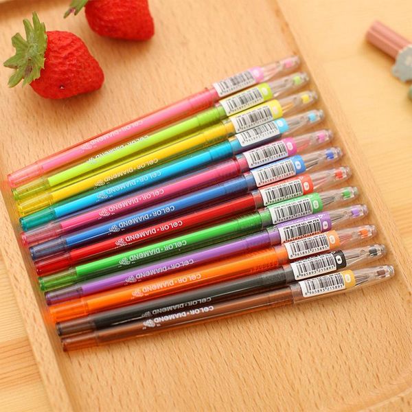 gel pens 6pcs/12pcs 0.5mm colorful diamond head signature pen student neutral stationery school writing supply kids doodle
gel pens 6pcs/12pcs 0.5mm colorful diamond head signature pen student neutral stationery school writing supply kids doodle