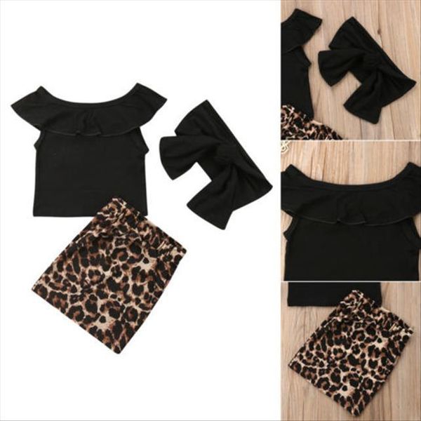 kids girl summer clothes baby off shoulder ruffle shirt leopard sheath skirt children fashion 1 6y, White
kids girl summer clothes baby off shoulder ruffle shirt leopard sheath skirt children fashion 1 6y, White