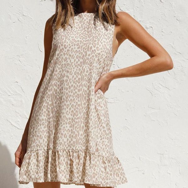 women's swimwear women dress a-line dresses leopard print sundress fadeless polyester machine washable summer for dating, White;black
women's swimwear women dress a-line dresses leopard print sundress fadeless polyester machine washable summer for dating, White;black