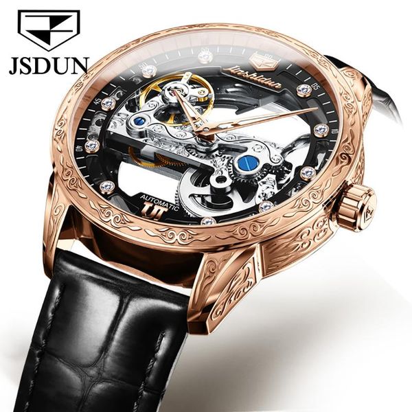 wristwatches jsdun men's mechanical automatic watch hollow out design fashion leisure sapphire mirror waterproof 50m high-grade wrist, Slivery;brown
wristwatches jsdun men's mechanical automatic watch hollow out design fashion leisure sapphire mirror waterproof 50m high-grade wrist, Slivery;brown