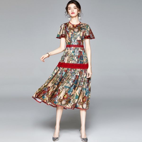 summer women casual flower printed flare sleeve o neck vintage ladies patchwork slim a line party dresses 210514, Black;gray
summer women casual flower printed flare sleeve o neck vintage ladies patchwork slim a line party dresses 210514, Black;gray
