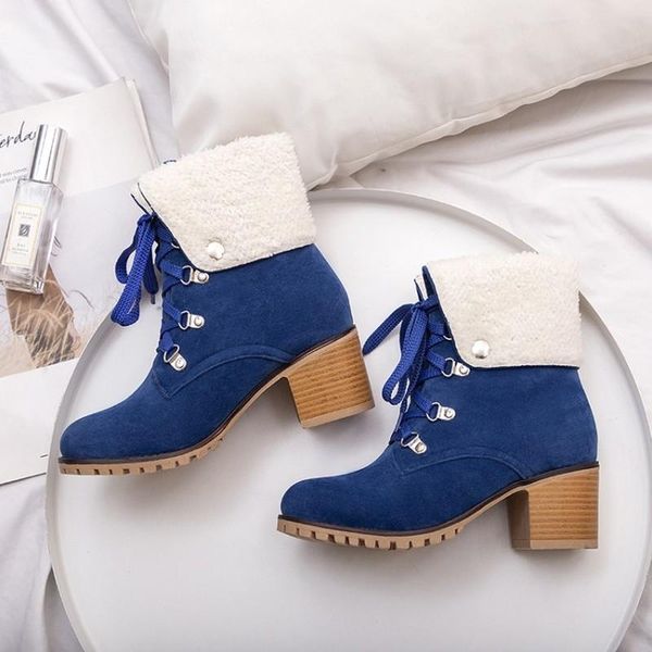 boots 2021 mid heels ankle lace-up autumn winter warm goth fashion designer chunky snow casual women shoes mujer, Black
boots 2021 mid heels ankle lace-up autumn winter warm goth fashion designer chunky snow casual women shoes mujer, Black