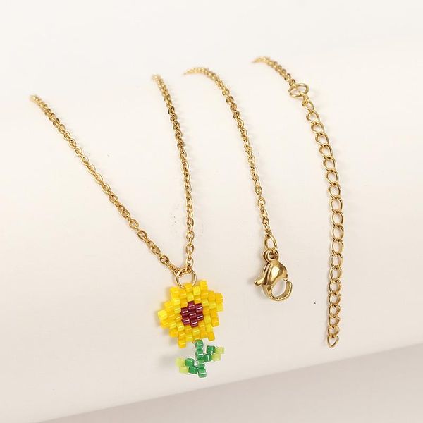 pendant necklaces ladies boho miyuki handmade beaded flower sunflower & pendants fashion stainless steel gold chain necklace gifts, Silver
pendant necklaces ladies boho miyuki handmade beaded flower sunflower & pendants fashion stainless steel gold chain necklace gifts, Silver