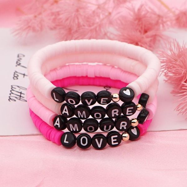 beaded, strands girl bohemian bracelets fashion jewelry 4 colors soft pottery love letter beaded bracelet women for travel, Black
beaded, strands girl bohemian bracelets fashion jewelry 4 colors soft pottery love letter beaded bracelet women for travel, Black