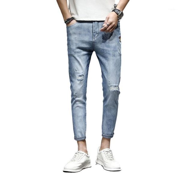 men's jeans 2021 summer elastic ultra-thin korean slim trend feet pants light blue black pencil full length
men's jeans 2021 summer elastic ultra-thin korean slim trend feet pants light blue black pencil full length