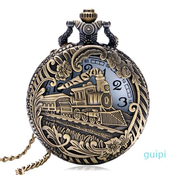 heap pocket & fob watches vintage retro bronze hollow train locomotive steampunk quartz pocket watch women men necklace pendant, Slivery;golden
heap pocket & fob watches vintage retro bronze hollow train locomotive steampunk quartz pocket watch women men necklace pendant, Slivery;golden