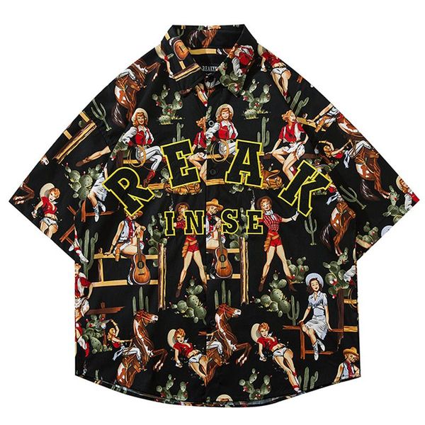 men harajuku letter printed shirt blouse oversize short sleeve 2021 summer hawaiian holiday beach loose black shirts men's casua, White;black
men harajuku letter printed shirt blouse oversize short sleeve 2021 summer hawaiian holiday beach loose black shirts men's casua, White;black