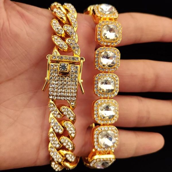 link, chain men hip hop iced out bling cuban bracelets rhinestone fashion tennis bracelet hiphop jewelry charm gifts, Black
link, chain men hip hop iced out bling cuban bracelets rhinestone fashion tennis bracelet hiphop jewelry charm gifts, Black