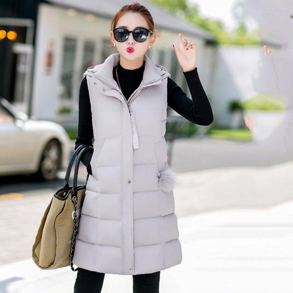 women's vests factory 2021 women autumn winter waistcoat down jackets cotton padded hooded warm long vest female plus size, Black;white
women's vests factory 2021 women autumn winter waistcoat down jackets cotton padded hooded warm long vest female plus size, Black;white