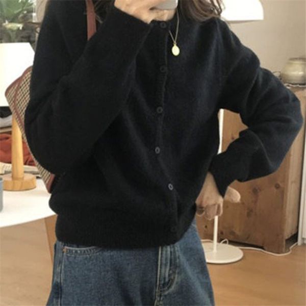 alien kitty elegant autumn 2021 cardigans knitted women sweet korean vintage retro chic loose all-match sweaters, White;black
alien kitty elegant autumn 2021 cardigans knitted women sweet korean vintage retro chic loose all-match sweaters, White;black