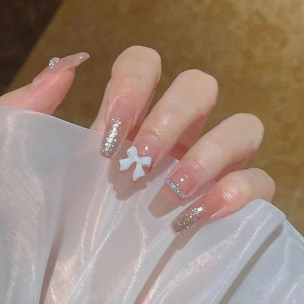 false nails 24pcs white bow nail patch sweet style glue type removable long paragraph manicure save time cin6 899, Red;gold
false nails 24pcs white bow nail patch sweet style glue type removable long paragraph manicure save time cin6 899, Red;gold
