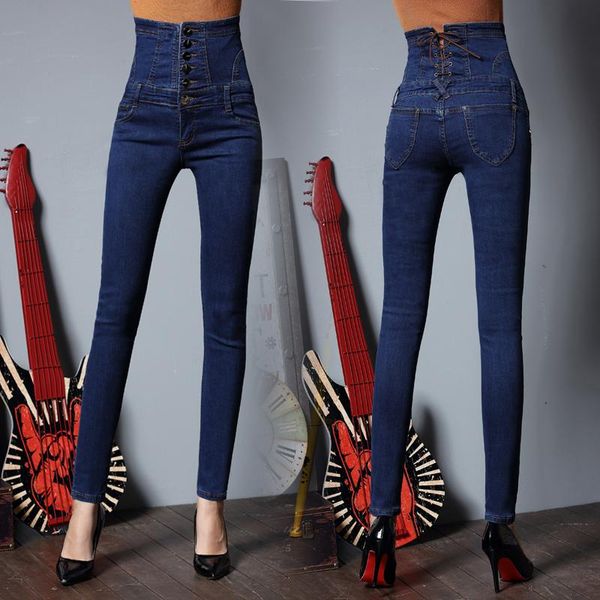 high waist jeans women's single-breasted elastic skinny women trousers fashionable all-match 6xl 5xl plus size for, Blue
high waist jeans women's single-breasted elastic skinny women trousers fashionable all-match 6xl 5xl plus size for, Blue
