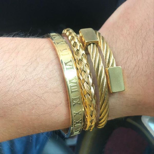 bangle royal luxury stainless steel roman lover men bracelets jewellery for pulsera hombre armband accessories, Black
bangle royal luxury stainless steel roman lover men bracelets jewellery for pulsera hombre armband accessories, Black