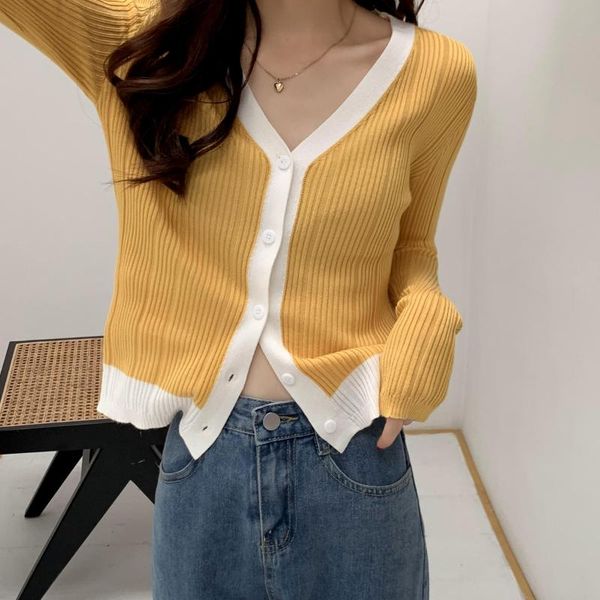 women's knits & tees 2021 autumn spring good quality stretch slim fit v-neck stitching long sleeve outer knitted cardigan women sweater, White
women's knits & tees 2021 autumn spring good quality stretch slim fit v-neck stitching long sleeve outer knitted cardigan women sweater, White