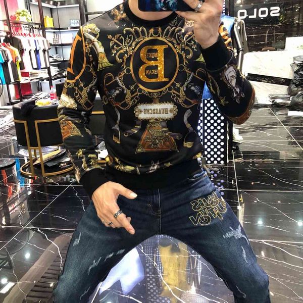 men's hoodies & sweatshirts personality baroque trend homme luxury print rhinestones sweatshirt for black gold s t shirt autumn 2s
men's hoodies & sweatshirts personality baroque trend homme luxury print rhinestones sweatshirt for black gold s t shirt autumn 2s