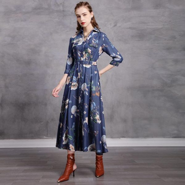 fairynatural ladies retro high waist denim dresses button pockets autumn spring chinese style female print floral loose dress casual, Black;gray
fairynatural ladies retro high waist denim dresses button pockets autumn spring chinese style female print floral loose dress casual, Black;gray