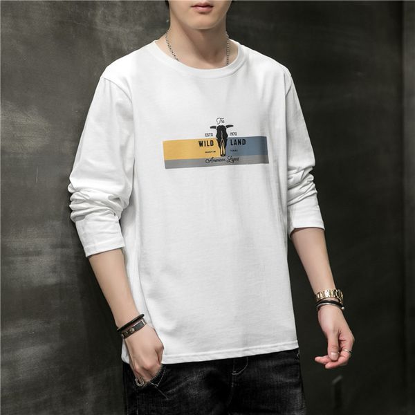 men's t-shirt autumn winter 2021 new literary trend brand fashion ruffian handsome loose round neck long sve cloth men's wear, White;black
men's t-shirt autumn winter 2021 new literary trend brand fashion ruffian handsome loose round neck long sve cloth men's wear, White;black