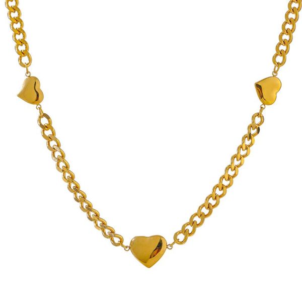 gold heart pendant chains stainless steel necklaces waterproof collar necklace collane donna statement gift bag package 2021, Silver
gold heart pendant chains stainless steel necklaces waterproof collar necklace collane donna statement gift bag package 2021, Silver