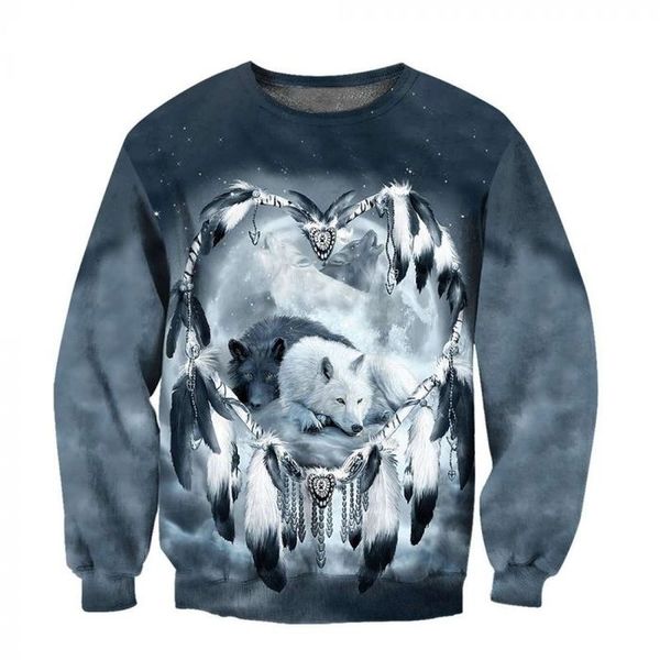 couple sweater colorful wolf head print pattern mens 3d printed hoodies visual impact party punk goth round neck sweatshirt hoodie, Black
couple sweater colorful wolf head print pattern mens 3d printed hoodies visual impact party punk goth round neck sweatshirt hoodie, Black