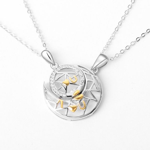 925 sterling silver star moon lovers necklace fashion women with diamond crescent sun pendant necklace the gift
925 sterling silver star moon lovers necklace fashion women with diamond crescent sun pendant necklace the gift