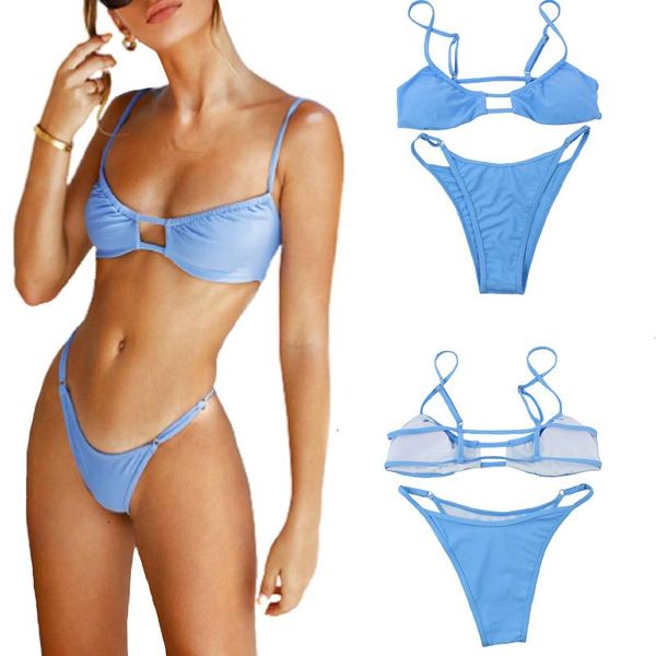 women's swimwear 2021 fashion 2 pcs women bathing suits adults hollow out solid color spaghetti strap padded bikini thong swimsuit, White;black
women's swimwear 2021 fashion 2 pcs women bathing suits adults hollow out solid color spaghetti strap padded bikini thong swimsuit, White;black