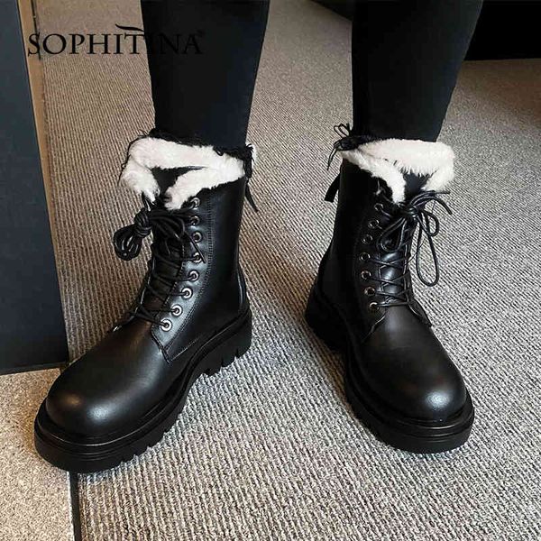 sophitina women boots winter platform fashion genuine leather zipper boots plus size 34-43 plush warm female ankle shoes so916 210513, Black
sophitina women boots winter platform fashion genuine leather zipper boots plus size 34-43 plush warm female ankle shoes so916 210513, Black