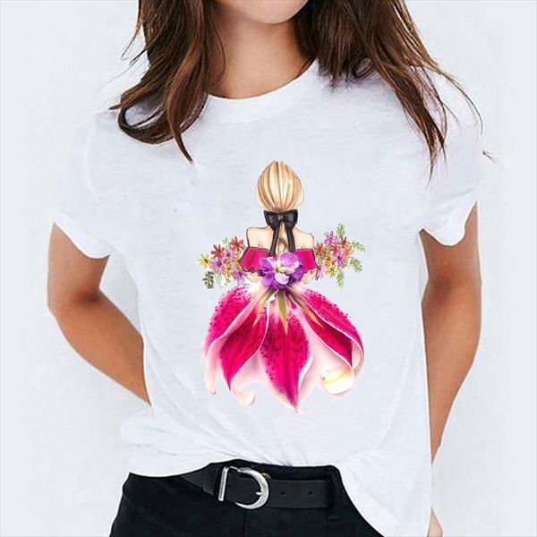 casual girl flower floral womens t shirts fashion print graphic ladies female tee, White
casual girl flower floral womens t shirts fashion print graphic ladies female tee, White