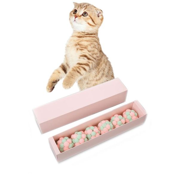 cat toys 6 pcs/lot toy solid colors handmade plush rolling bell ball packaged by gift box interactive 4
cat toys 6 pcs/lot toy solid colors handmade plush rolling bell ball packaged by gift box interactive 4