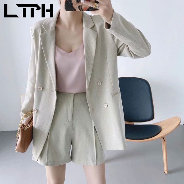 office lady suit 3 piece set women outfits loose blazer high waist casual pants shorts chic short suits spring 210427, White
office lady suit 3 piece set women outfits loose blazer high waist casual pants shorts chic short suits spring 210427, White