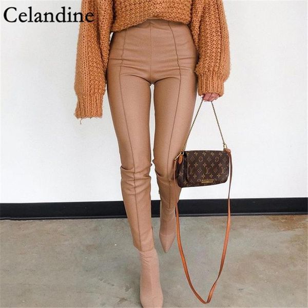 celandine spring autumn fashion pu faux leather pants women elegant y2k trousers office lady slim vintage streetwear 2021 women's & cap, Black;white
celandine spring autumn fashion pu faux leather pants women elegant y2k trousers office lady slim vintage streetwear 2021 women's & cap, Black;white