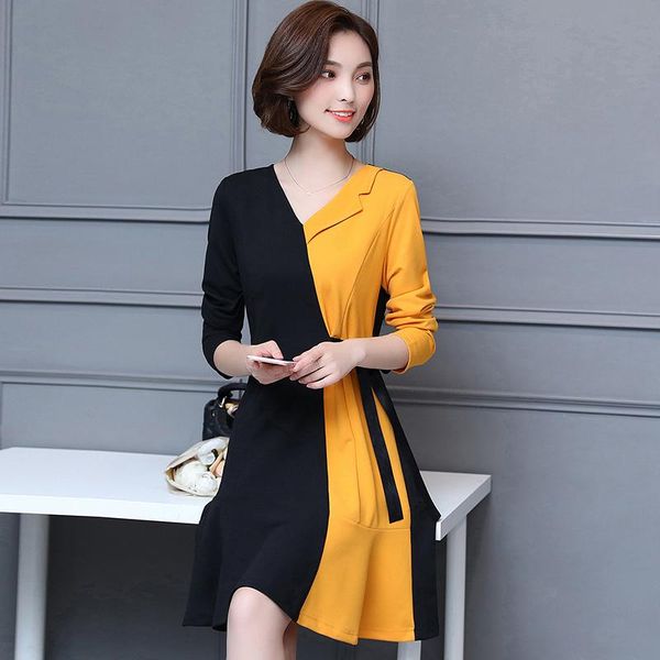 casual dresses spring and autumn ladies large size(l-5xl) loose long-sleeved fashion temperament fight color dress, Black;gray
casual dresses spring and autumn ladies large size(l-5xl) loose long-sleeved fashion temperament fight color dress, Black;gray