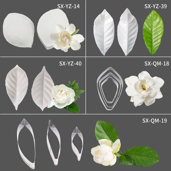 baking moulds gardenia fondant silicone leaves petal clamp molding 3d mould cake tools cutter
baking moulds gardenia fondant silicone leaves petal clamp molding 3d mould cake tools cutter