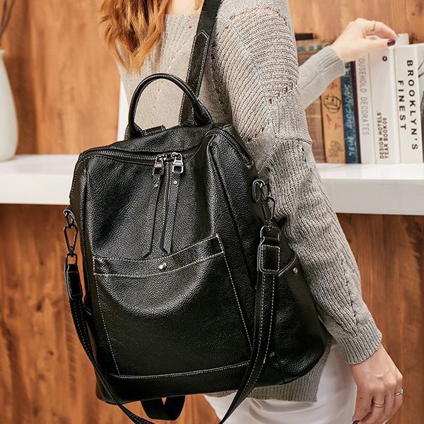 backpack style fashion women leather multifunction leatherebackpack for female big bookbag travel bag sac a dos
backpack style fashion women leather multifunction leatherebackpack for female big bookbag travel bag sac a dos