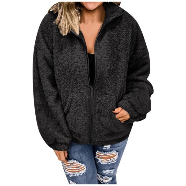 women's jackets elegant solid zipper office coats winter women faux fur coat warm pockets soft ladies fashion casual outerwears, Black;brown
women's jackets elegant solid zipper office coats winter women faux fur coat warm pockets soft ladies fashion casual outerwears, Black;brown