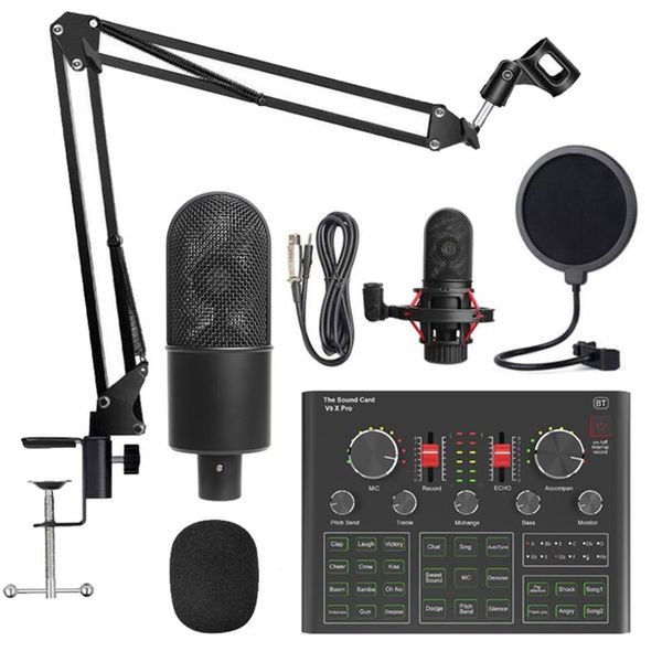 condenser microphone kit with v9x pro live sound card, for noise reduction karaoke studio recording & broadcast outdoor pads
condenser microphone kit with v9x pro live sound card, for noise reduction karaoke studio recording & broadcast outdoor pads