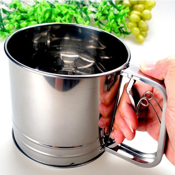 stainless steel manual dual-layer powder flour sieve cup mesh filter baking tool & pastry tools
stainless steel manual dual-layer powder flour sieve cup mesh filter baking tool & pastry tools