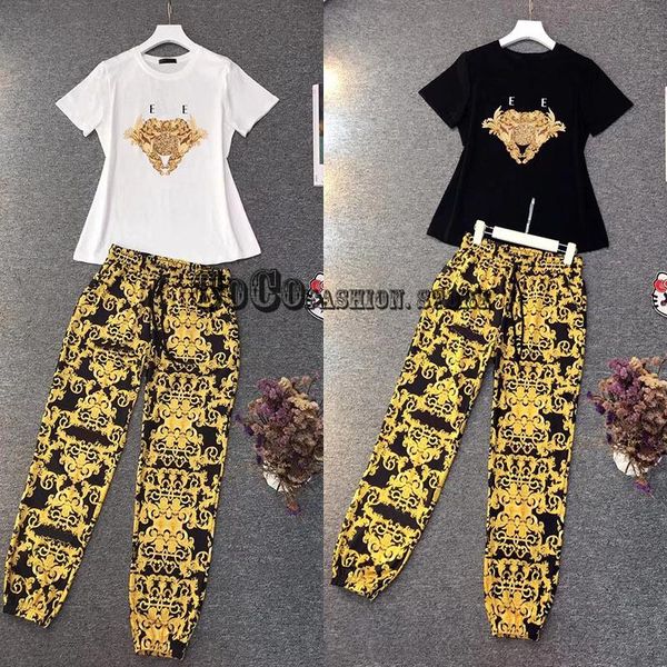 women's two piece pants luxury design fashion 2 outfits for women clothes letter print casual classic set, White
women's two piece pants luxury design fashion 2 outfits for women clothes letter print casual classic set, White
