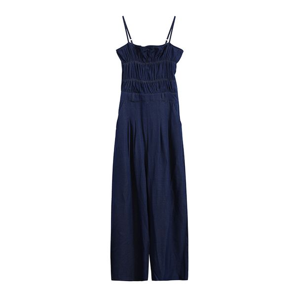 blue denim lace sleeveless straped pocket solid long full length wide leg jumpsuit j0124 210514, Black;white
blue denim lace sleeveless straped pocket solid long full length wide leg jumpsuit j0124 210514, Black;white