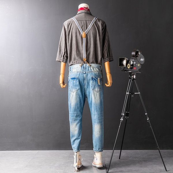 men's jeans vintage rip hole in a straight line denim male overalls waist casual ankle length brim pants pencil n5ac, Blue
men's jeans vintage rip hole in a straight line denim male overalls waist casual ankle length brim pants pencil n5ac, Blue