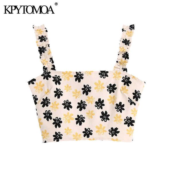 kpytomoa women fashion floral print cropped tank vintage back elastic wide straps female camis mujer 210616, White
kpytomoa women fashion floral print cropped tank vintage back elastic wide straps female camis mujer 210616, White
