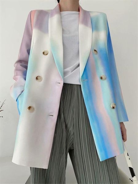 women's suits & blazers fashion 2021 designer blazer jacket classic double breasted buttons tie dye outer, White;black
women's suits & blazers fashion 2021 designer blazer jacket classic double breasted buttons tie dye outer, White;black