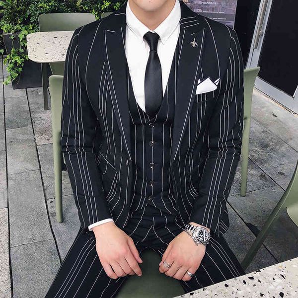 men's suits & blazers patter stripe wedding suit slim fit smoking uomo men tuxedo homme mariage ternos masculino grooms svf7, White;black
men's suits & blazers patter stripe wedding suit slim fit smoking uomo men tuxedo homme mariage ternos masculino grooms svf7, White;black