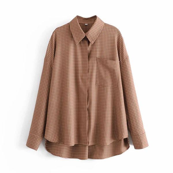 women oversized check shirt long sleeves collared vintage elegant retro chic woman blouse femme mujer blusas 210420, White
women oversized check shirt long sleeves collared vintage elegant retro chic woman blouse femme mujer blusas 210420, White