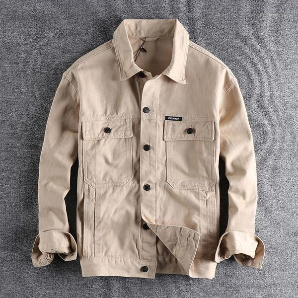 men's jackets 2021 autumn and winter solid khaki woven work jacket casual trend loose youth outerwear 435, Black;brown
men's jackets 2021 autumn and winter solid khaki woven work jacket casual trend loose youth outerwear 435, Black;brown